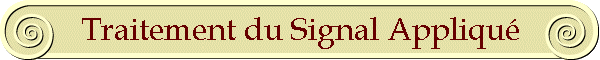 Traitement du Signal Appliqu