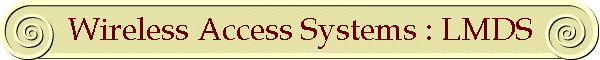 Wireless Access Systems : LMDS